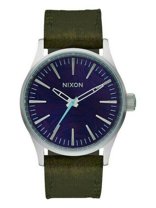 Nixon Women's Watch with Green Leather Strap
