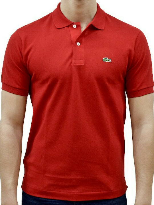 Lacoste Ανδρικό T-shirt Κοντομάνικο Polo Κόκκινο
