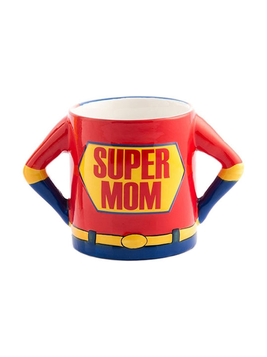 Super Mom Cană Ceramică Roșie 500ml 1buc