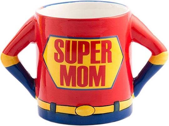 Octopus Super Mom Cană Ceramică Roșie 500ml Octopus Super Mom Cană Ceramică Roșie 500ml