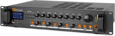 Power Dynamics PDV360MP3 Integrated Microphone Amplifier with 4 Zone 360W/100V 5 Channel 3 / XLR Input USB/FM/Bluetooth