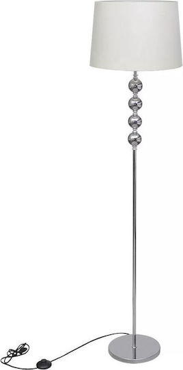vidaXL Floor Lamp H156xW38cm. with Socket for Bulb E27 White
