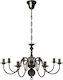 vidaXL Chandelier Candlestick 8xE14 Black 241384