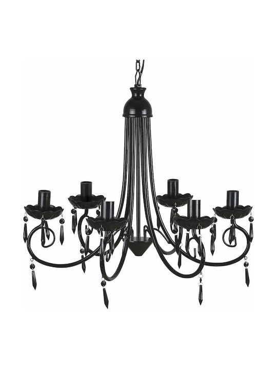 vidaXL Chandelier Candlestick Black 240689