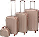 vidaXL Set of Suitcases Pink Gold Set 4pcs 91193