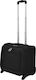 vidaXL Cabin Travel Suitcase Fabric Black with 2 Wheels Height 43cm