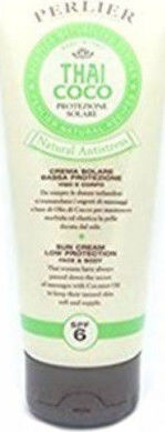 Perlier Thai Coco Αντηλιακή Κρέμα Προσώπου & Σώματος SPF6 200ml