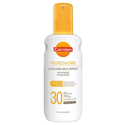 Carroten Protect & Care Rezistentă la apă Crema protectie solara Loțiune pentru Corp SPF30 în Spray 200ml