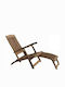 Deckchair Aluminum Brown 180x57cm.