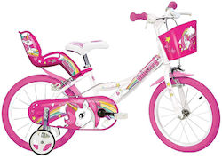 Dino Bikes Unicorn 14" Παιδικό Ποδήλατo BMX Ροζ