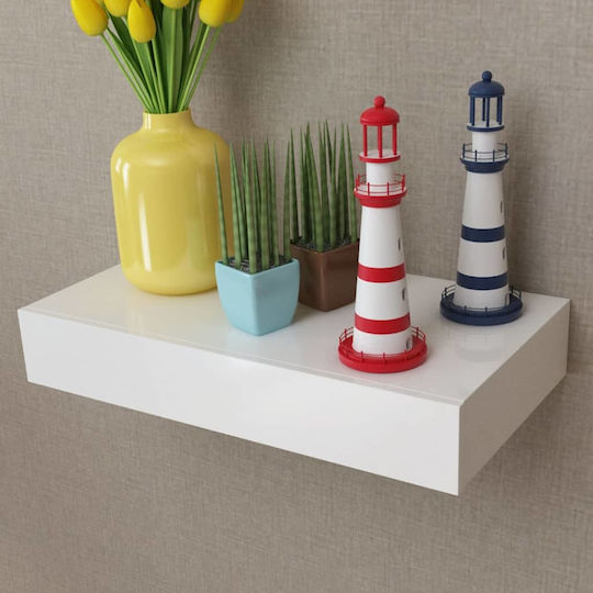 White Wall Shelves (2 Pieces) 48x25x8 cm