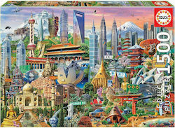 Asia Landmarks Puzzle 2D 1500 Bucăți