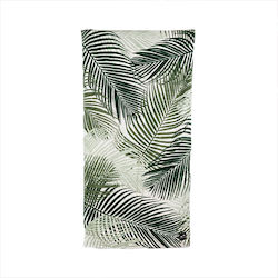 Slowtide Hala Beach Towel Green with Fringes 150x75cm.