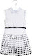 Mayoral Kids Dress Polka Dot Sleeveless White