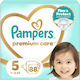 Pampers Πάνες με Αυτοκόλλητο Premium Care No. 5 για 11-16kg 88τμχ