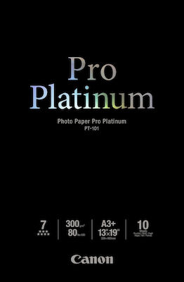 Canon PT-101 Photo Paper Pro Platinum A3+ 300gr/m² for Inkjet Printers 10 Sheets