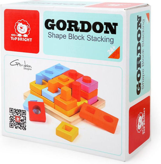 Top Bright Wooden Building Blocks for 3+ Years 30 Pieces