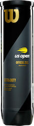 Wilson US Open XD Μπαλάκια Τένις για Τουρνουά 4τμχ