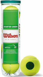 Wilson Starter Play Green Μπαλάκια Τένις Παιδικά 4τμχ