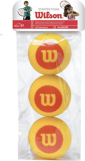Wilson Starter Foam Μπαλάκια Τένις 3τμχ