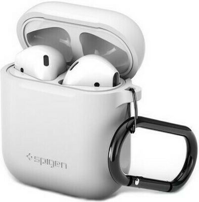 Spigen Silicone Case Case Silicone with Hook in White color for Apple AirPods 1 / AirPods 2