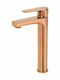 Creavit Sharp Αναμεικτική Μπαταρία Νιπτήρα Ψηλή Rose Gold