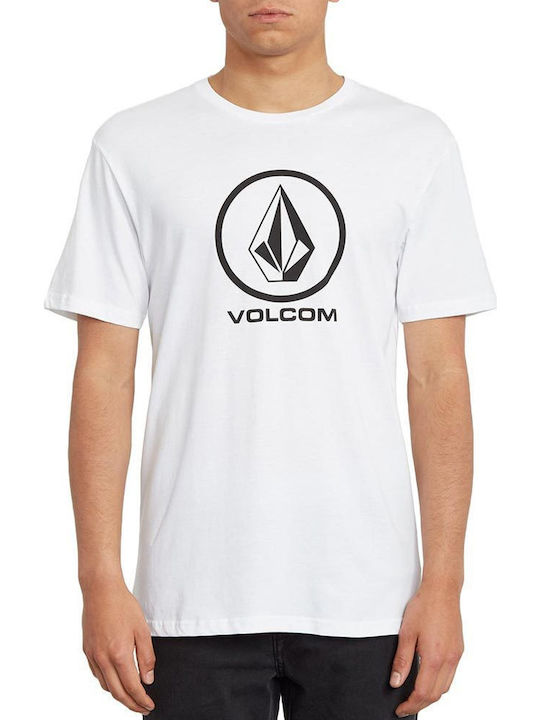 Volcom Ανδρικό T-shirt Λευκό Με Λογότυπο