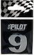 Lampa Car Number Stickers "9" 2.8cm in Silver Color 1pcs