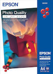 Epson Photo Quality Photo Paper Matte A4 (21x30) 102gr/m² for Inkjet Printers 100 Sheets