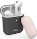 Puro Hülle Silikon in Gray Farbe für Apple AirPods 1 / AirPods 2