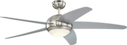 Westinghouse Bendan LED Ceiling Fan 132cm with Light and Remote Control Silver