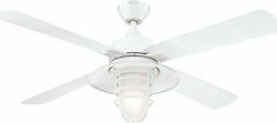 Westinghouse 51W with Light 132cm White Great Falls 72210