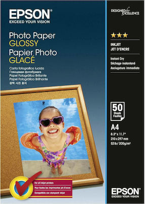 Epson Fotopapier A4 (21x30) 200gr/m² für Drucker Tintenstrahl 50 Blätter