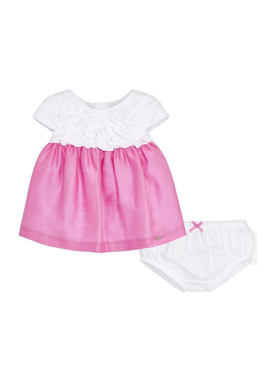 Mayoral Kids Dress Short Sleeve Fuchsia