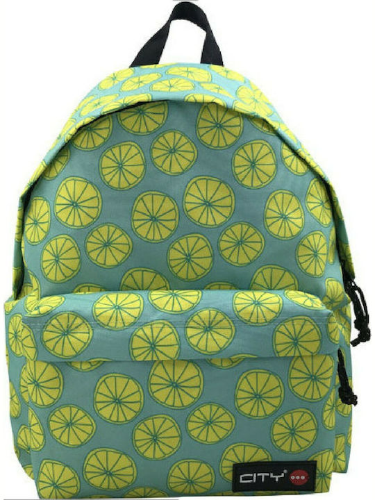 Lyc Sac City The Drop Lemons School Bag Backpack Junior High-High School in Green color