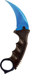 Knify CSGO Karambit Blue with Blade made of Steel in Sheath