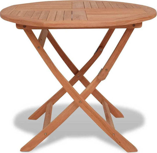 Tisch Zusammenklappbar 85x85x76cm Braun