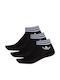 adidas Trefoil Αθλητικές Κάλτσες Μαύρες 3 Ζεύγη