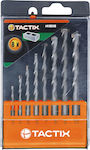 Tactix Set of 8 Diamond Drills with Cylindrical Shank for Masonry