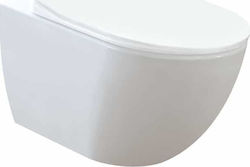 Creavit Free Λεκάνη Κρεμαστή Rimless με Slim Κάλυμμα Soft Close Λευκή
