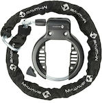 M-Wave Ringchain Frame Chain Bicycle Cable Lock with Key Black