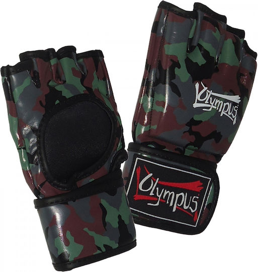 Olympus Sport Camo Γάντια ΜΜΑ από Συνθετικό Δέρμα Μαύρα