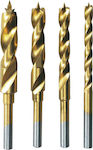 Dremel 4 Set Drill Bits Titanium with Cylindrical Shank for Wood