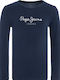 Kids' Shirt Long Sleeve Navy Blue New Herman