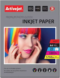Active Jet Premium Fotopapiere Glossy A4 (21x30) 20 Blätter