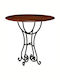 Dining Room Round Table Walnut 80x80x76cm