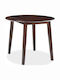 Table Dining Room Wooden Walnut 90x90x75cm