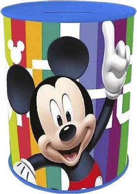 Kids Metallic Money Box Mickey Multicolour 8x8x11cm