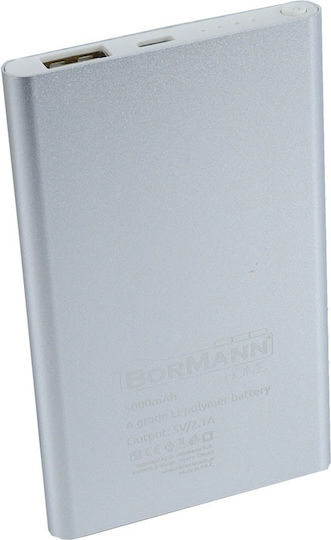 Bormann BBC5001 Power Bank 5000mAh mit USB-A Anschluss Silber