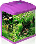 Sun-Sun HR-320 Fish Aquarium Capacity 25lt with Lighting, Filter and 32x23x38cm. Purple